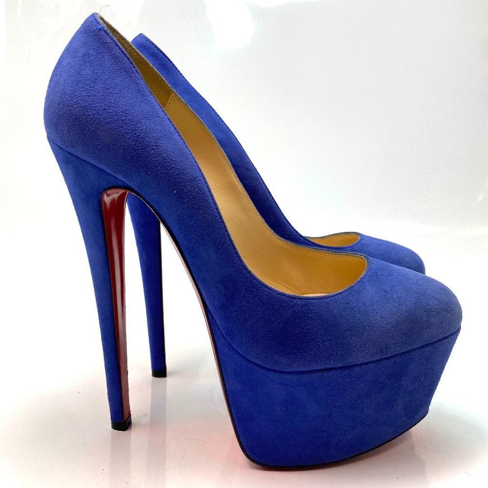 Christian Louboutin Blue Platform Heels